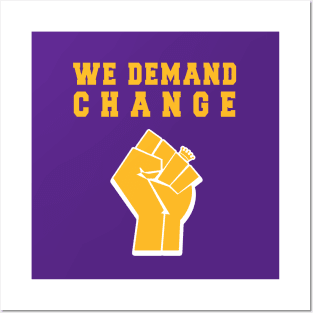 We Demand Change - Purple - BLM Posters and Art